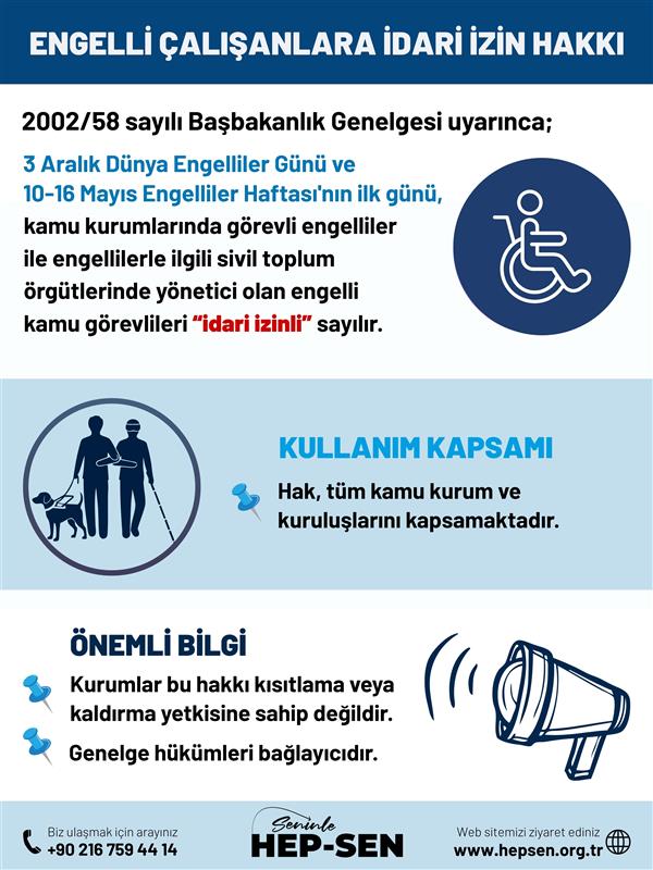 Engelli Çalışanlara İdari İzin Hakkı